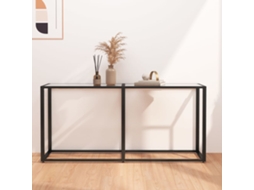 Vidaxl Mesa Consola Transparente 160x35x75,5 Cm Vidro Temperado