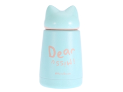 KOFIHETY Garrafa Térmica De Aço Inoxidável 300ml, Caneca Com Design Fofo De Raposa, Azul