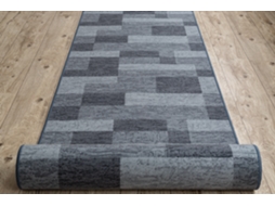 Passadeira Antiderrapante DYWANY LUSZCZOW (80 x 480 cm - Poliamida - Cinzento)
