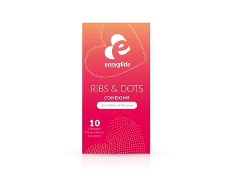 Easyglide - Condones Ribs And Dots - 10 Unidades