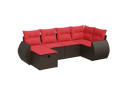 Garden Sofa Set, Garden Sofa Sets Vidaxl Marrom Rattan / Vime (n/a)
