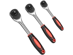 Set De Chaves De Saco De 3 Piezas 1/4 3/8 1/2'' Com Cabo Antideslizante Para Manutenção Automotiva E Doméstica