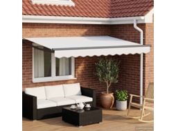 Vidaxl Toldo Retrátil Elétrico Branco E Antracite 3 X 2,5 M