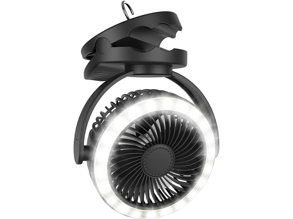 Ventoilha Camping Portátil Luz Led 4 Velocidades