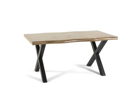 Mesa Alex 160x90 Cm Madeira Melanina Pés De Metal Em X Design Moderno Rattatan