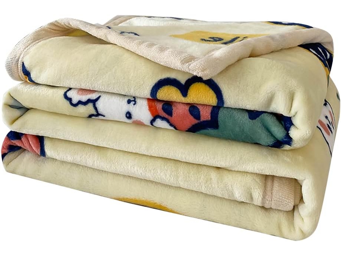 Manta de Inverno Fansu em Fleece com Estampa Nórdica Frutas Flanela Grossa Macia e Quente para Cama Infantil S