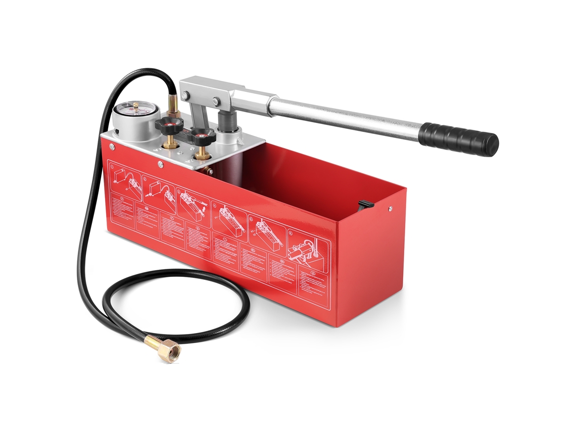 VEVOR Bomba de Teste de Pressão Hidrostática Manual Hidráulica 25Bar/362Psi Válvula Dupla