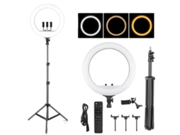 Ring Light Led De 18 Polegadas, 55w De Potência, 4000 Lúmens De Brilho, Luz De Tripé De 150cm