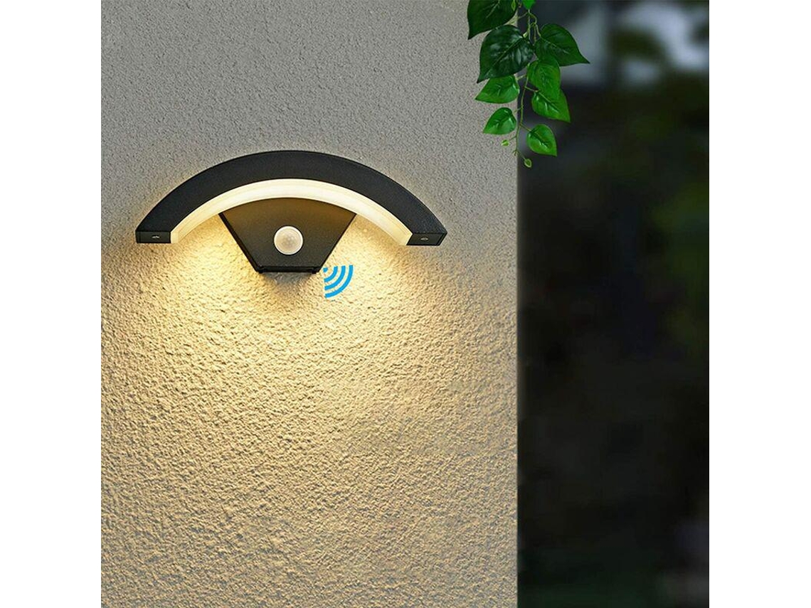 Luminária De Parede Led Exterior Com Sensor De Movimento,detector De Movimento,luz Quente Para Varanda Jardim Pátio Btforus