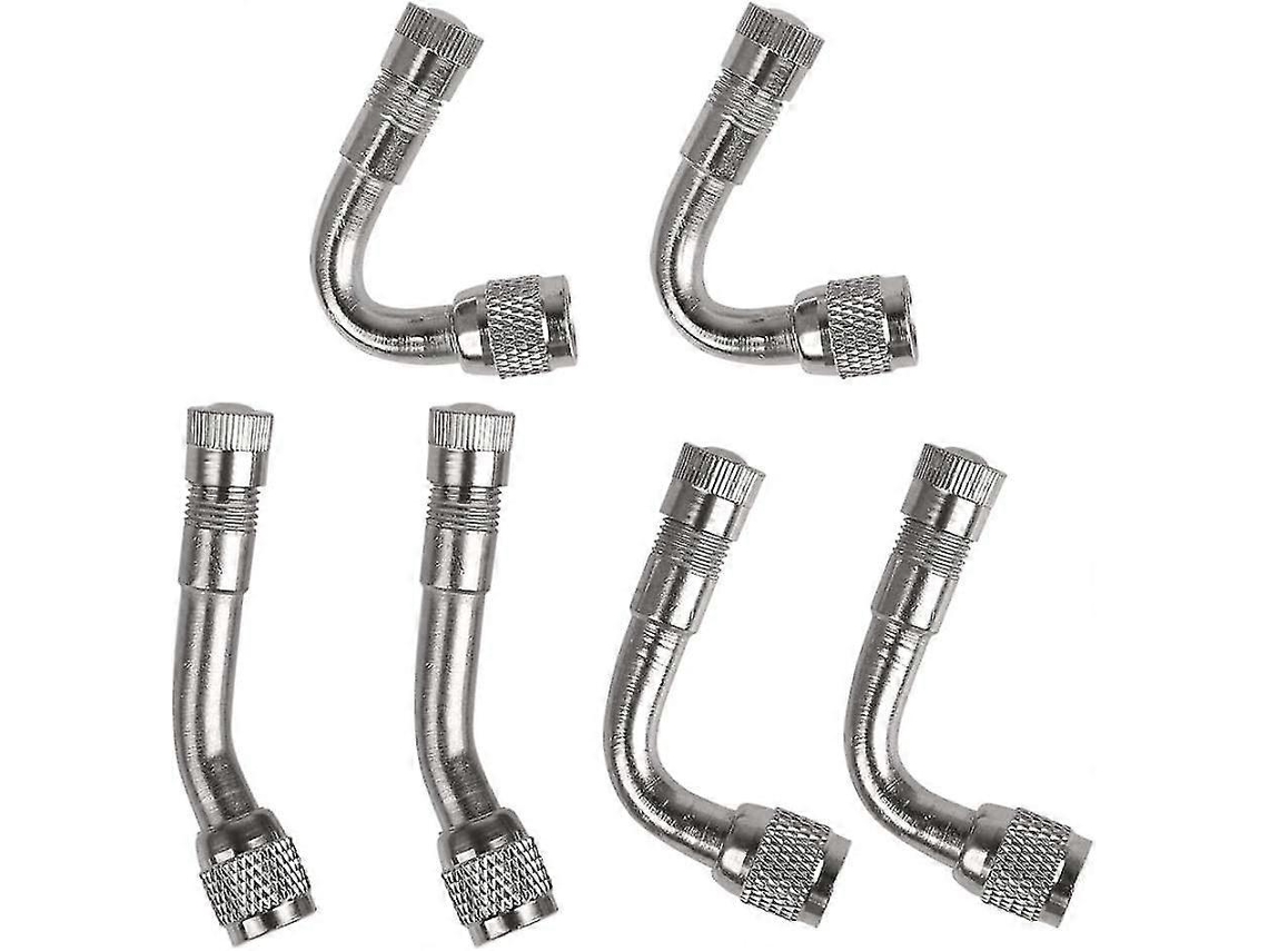 Omni-6 Adaptadores De Válvula Neumática De Extensão De 45/90/135 Graus Para Carro, Moto E Bicicleta, Material Cobre Cromado