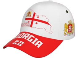 Boné Bandeira da Geórgia S/MARCA, Aba Ajustável, Secagem Rápida, Para Esportes