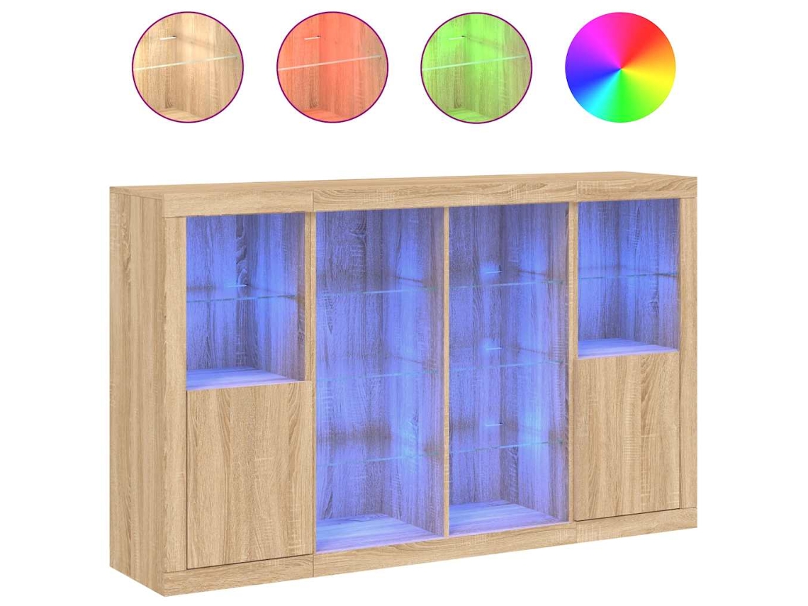 Sideboard, Sideboards Vidaxl Marrom Madeira Processada (n/a)
