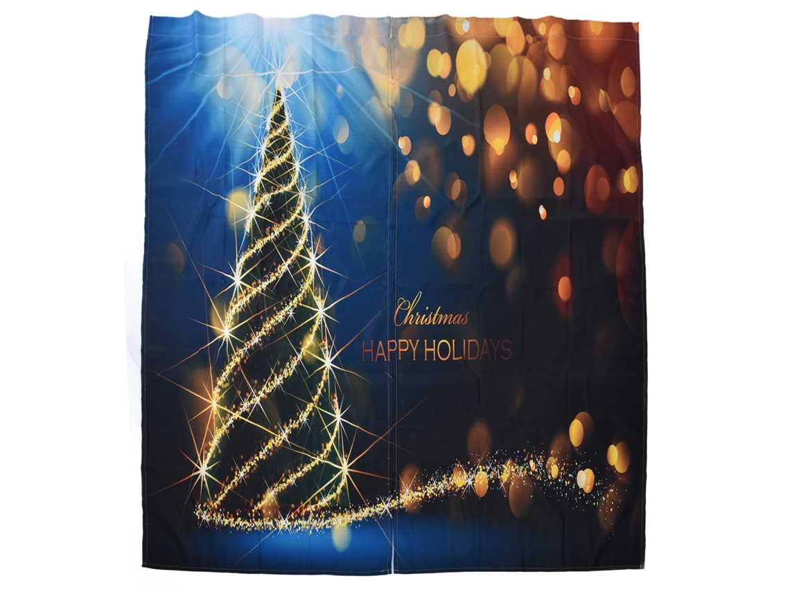 Cortina De Natal Com Impressão 3d Merry Christmas Da Laxiscreed Para Exteriores, 170x200cm, Decoração Festiva Ao Ar Livre
