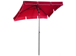 Ombrellone Rettangolare Inclinabile 2x1,3 M in alluminio e poliestere rosso ZENCORE SERVICES