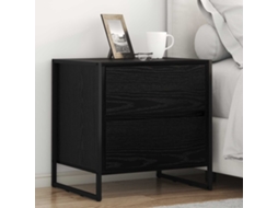 Vidaxl Mesa-de-cabeceira Com Gaveta Carvalho Preto 50 X 39,5 X 50 Cm