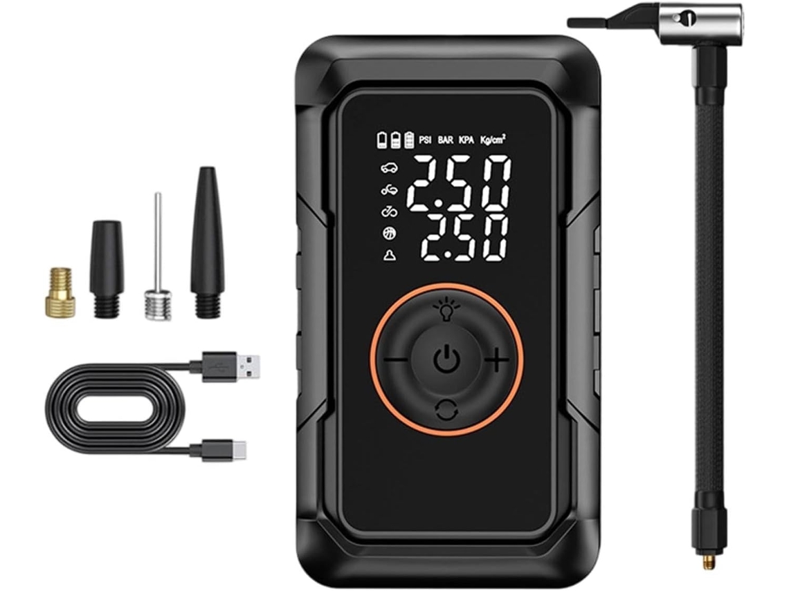 Bomba De Pneu De Bicicleta – Compressor Inteligente Com Desligamento Automático