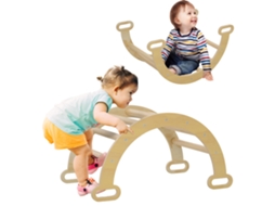 Arco de escalada para crianças de 18 a 48 meses, com balanço, carga 50 kg, 68x42x36 cm natural S/MARCA