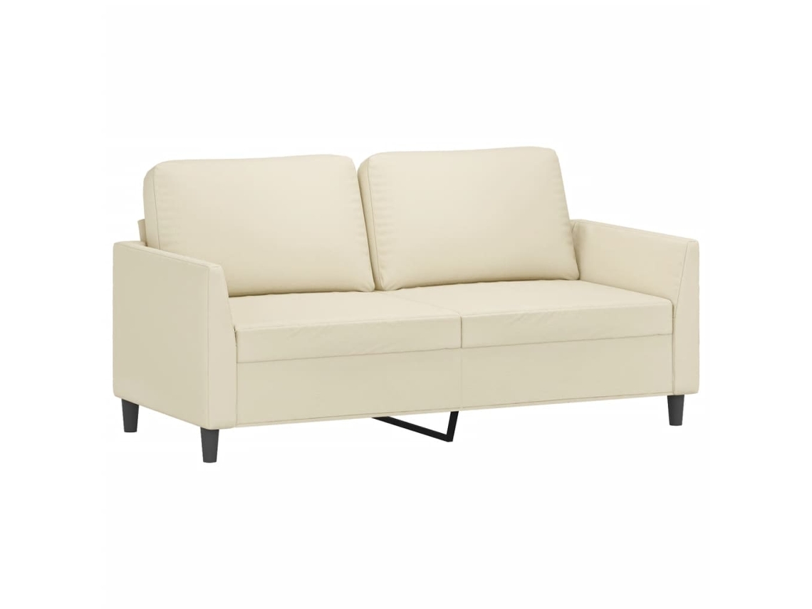 2-seater Sofa, 2-seater Sofas Vidaxl Creme Couro Artificial (n/a)