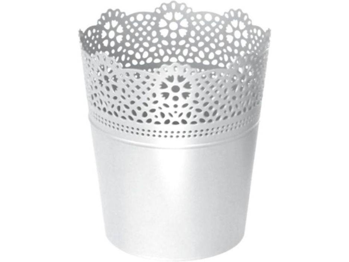 Vaso PROSPERPLAST Lace (Branco - 11.2 x 13 cm)