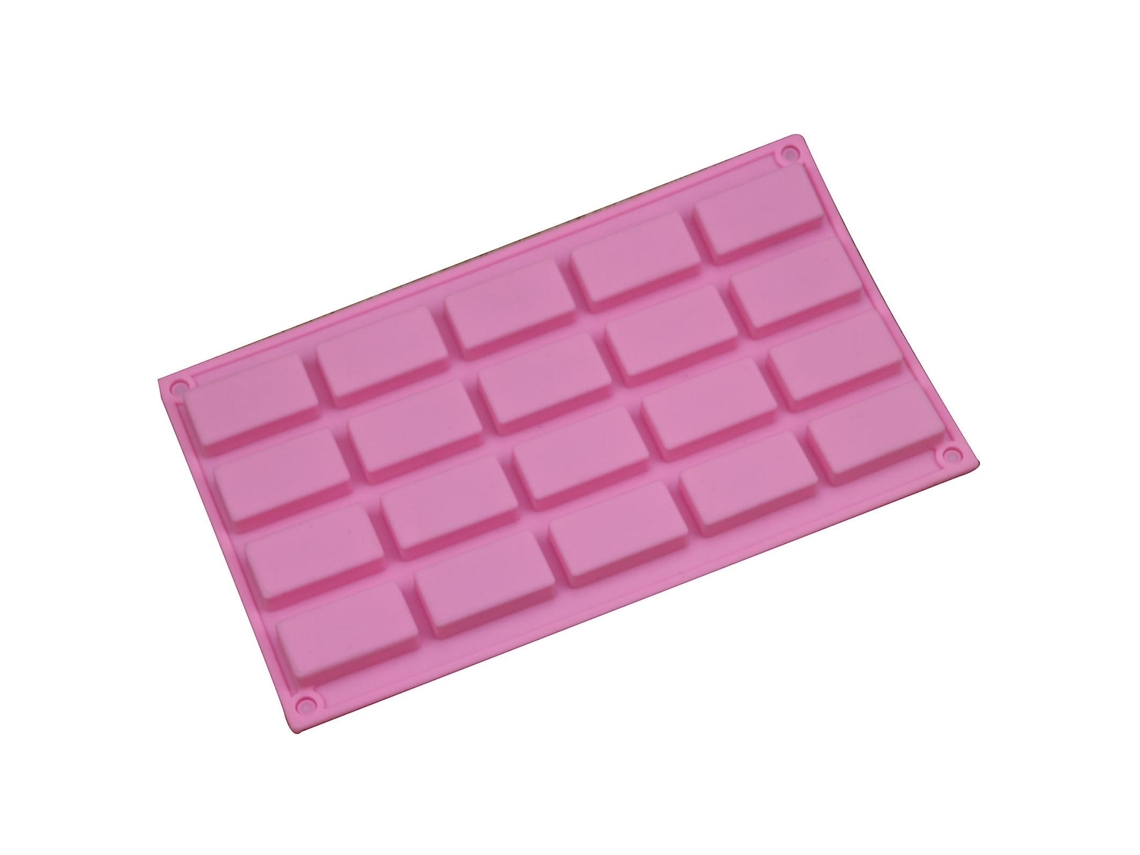 20 Cavidades Retangular Forma Sabonete Molde Mousse Bolo Molde Gelatina Pudim Formas