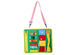 Walshlxq brinquedos Educativos para Crianças Pequenas: Tábua de Fivelas, Cremalheiras e Sapatos para Aprender a Vestir, Verde
