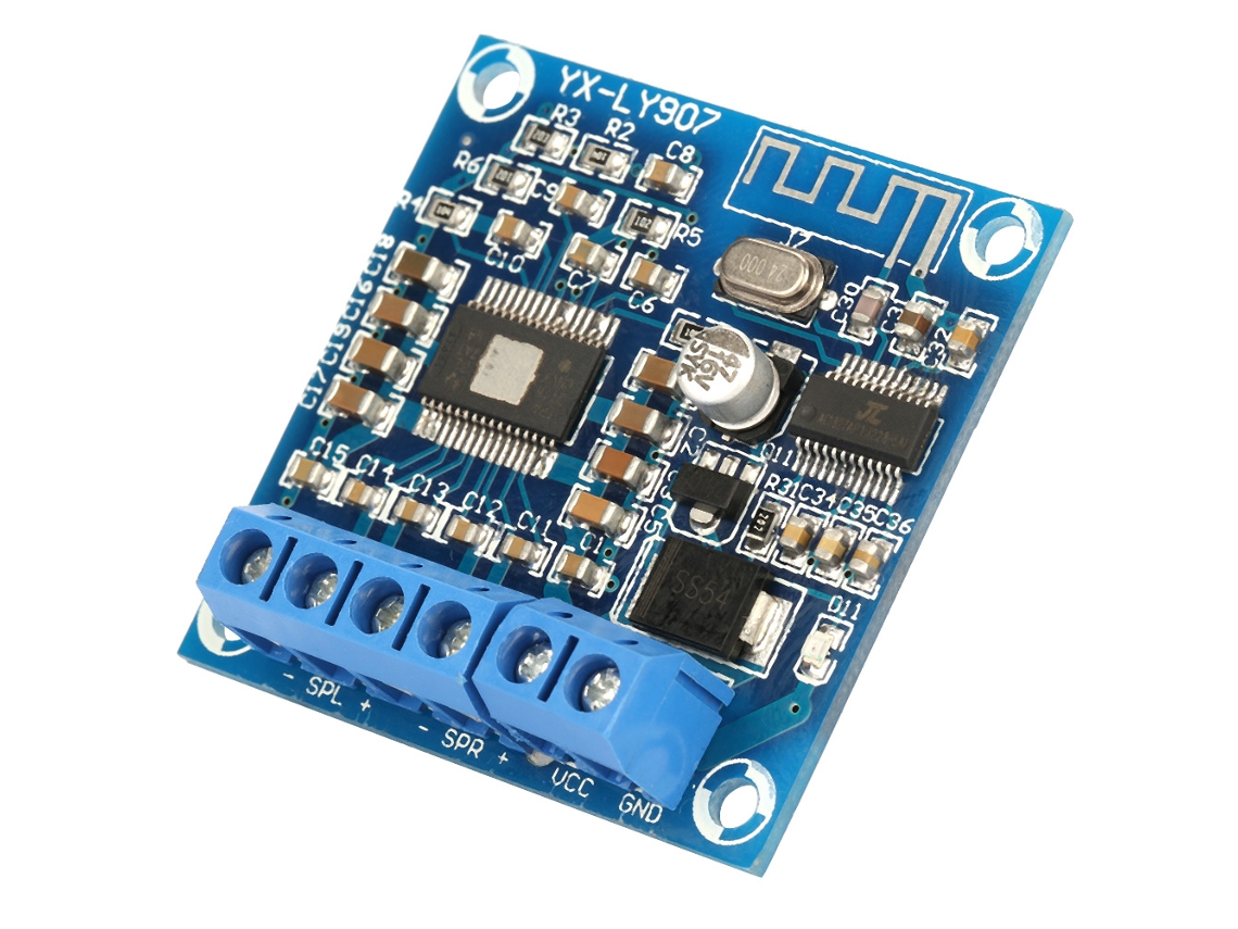 Placa Amplificador De Áudio Bluetooth Tpa3166d2 50w*2 Estéreo 12-24vdc