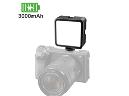 Luz de Preenchimento Modo de Carga Usb Mini Led Selfie Luz de Preenchimento Regulável Frio Quente para Câmera de Telefone Vídeo Preto Ao Vivo