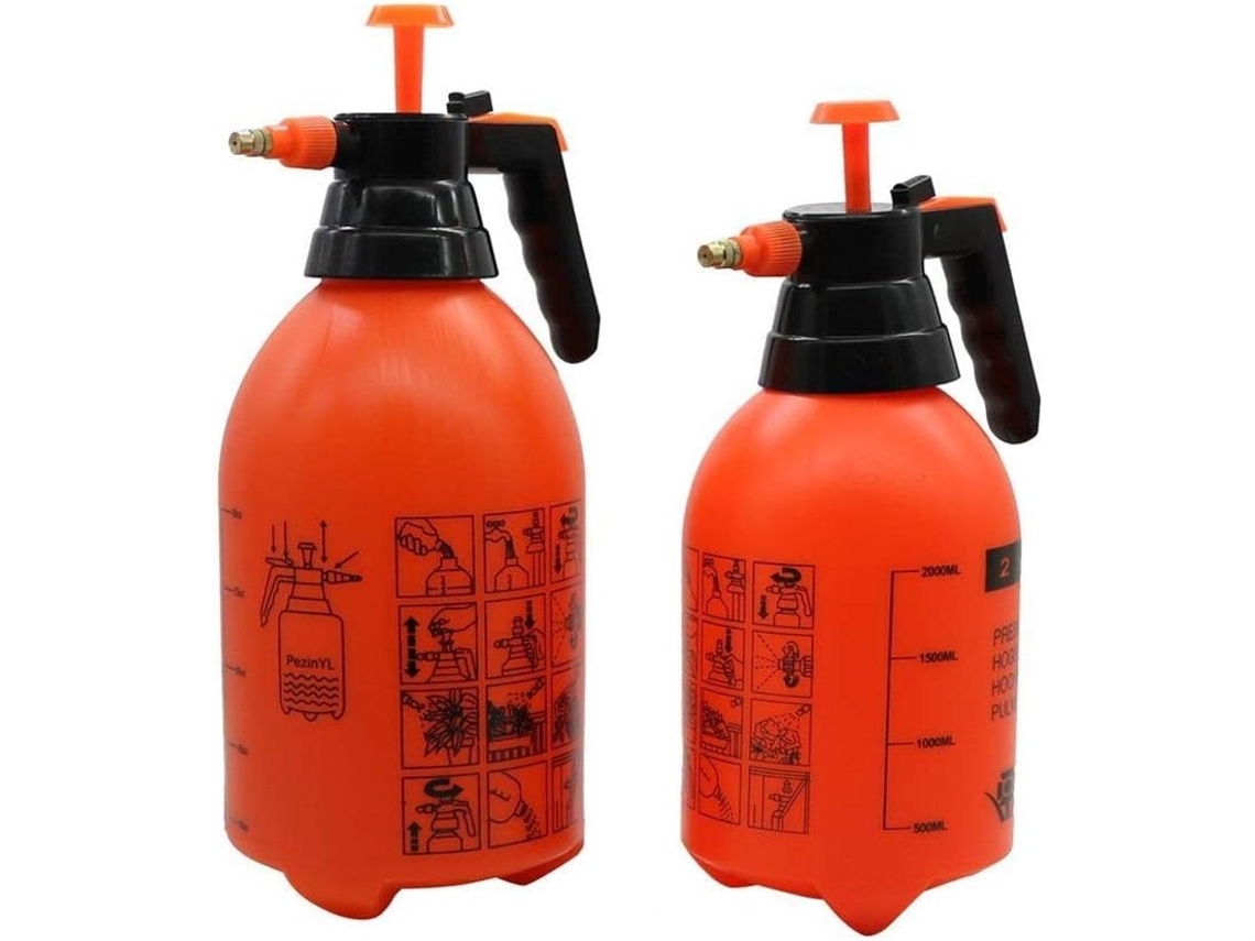 Bocal de Irrigação Jardim em Latão 2l e 3l com Bomba Pressão Manual para Ferramentas Irrigação, Jardinagem | S/MARCA