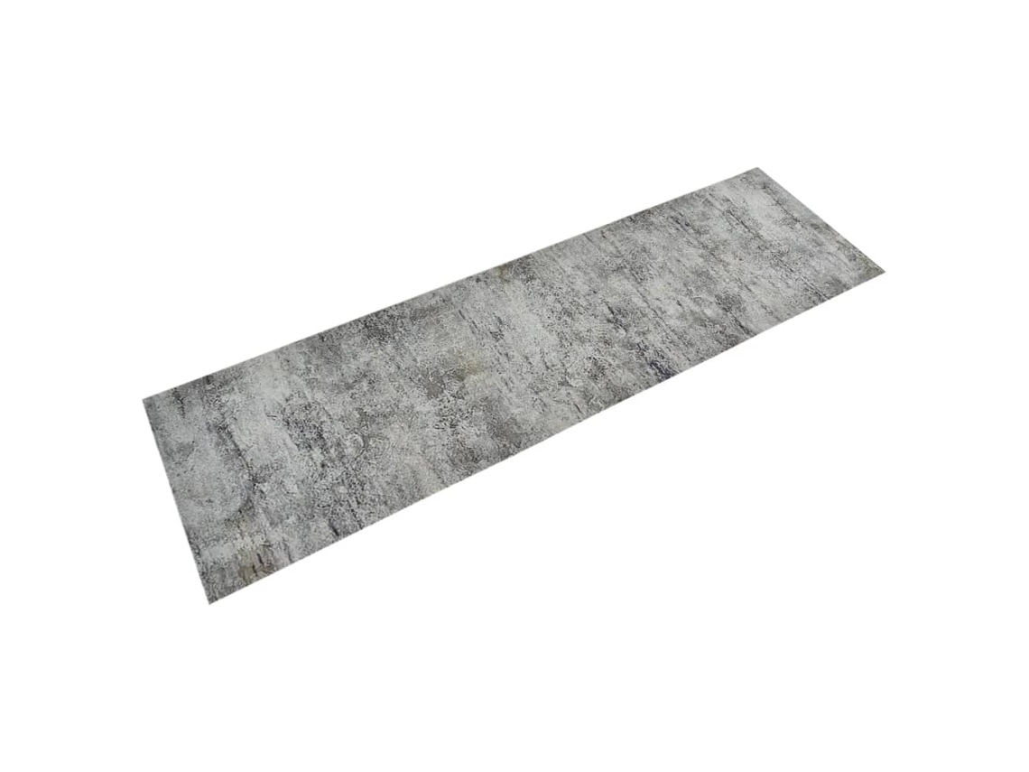 Vidaxl Tapete De Cozinha Lavável 45x150 Cm Veludo Padrão Betão
