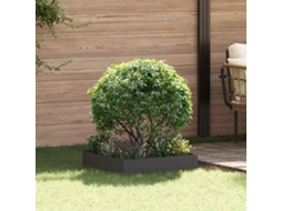 Vidaxl Acabamento Para Gramado 60 X 60 X 20 Cm Aço Preto