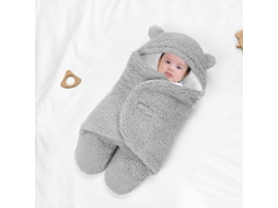 Cueiro Manta Lã Inverno Bebê 6-9 Meses 90x78cm Cinzento Panoona