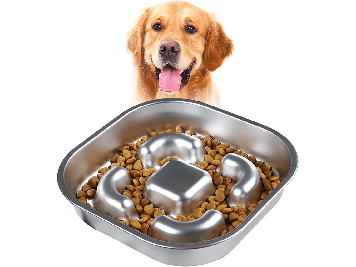 Tigela de Alimentação Lenta para Cães e Gatos. Ideal para de Pequeno e Médio Porte AQUAFORGE