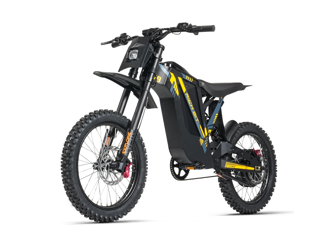 Moto Elétrica de Todo o terreno RICH Bit V9 Ultra, Bateria de 48v 20ah, Suspensão Total, Pneus Todo o terreno de 17 Polegadas.