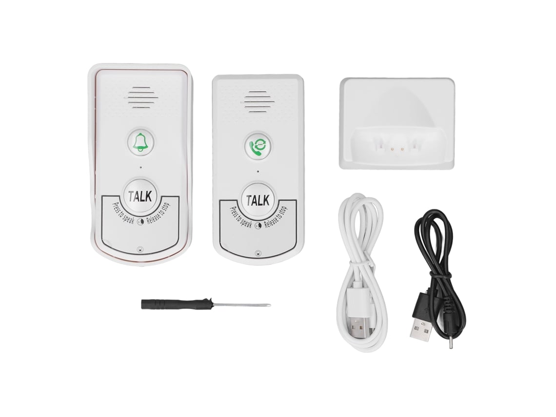 Campainha Intercomunicador Sem Fio 2 Vias À Prova D'água com Indicador de Luz para Hotel e Casa S/MARCA