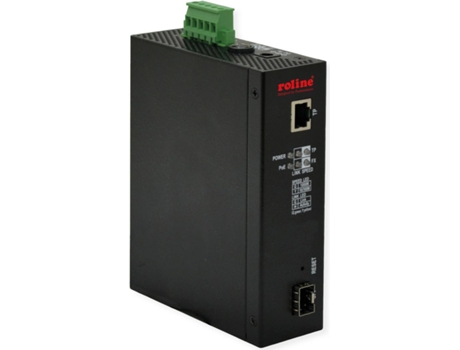 Ind.konv., Gigabit Eth., Rj45/lc Mit Poe (21.13.1135) Roline (ieee802.3af/at/bt)