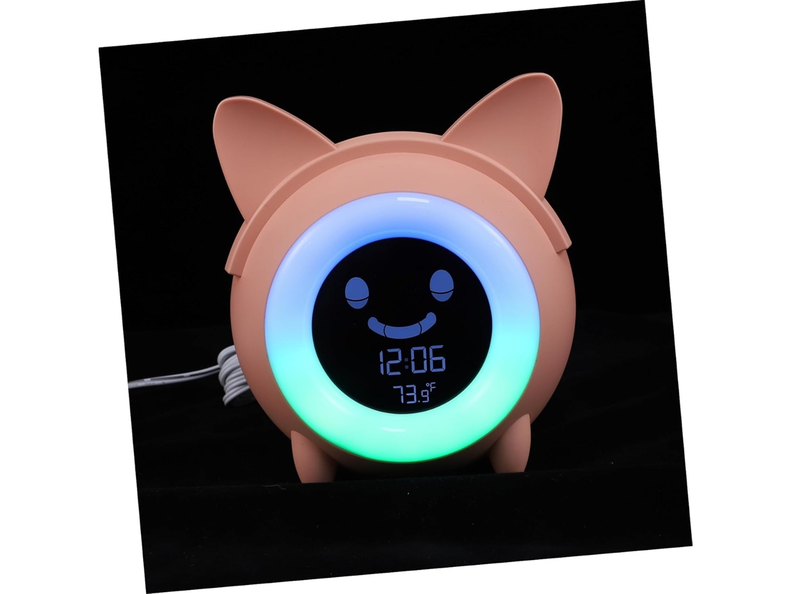 Despertador Digital De Plástico Rosa Nolitoy Para Meninos E Meninas Com Luz Noturna