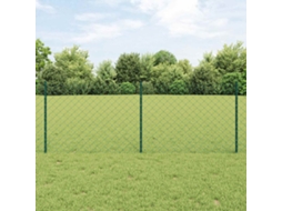 Vidaxl Cerca De Elos Com Poste 10 X 0,8 M Aço Revestido De Pvc Verde