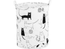 Cesto De Roupa Dobrável Com Estampa De Gato E Alça Para Quarto Infantil, Portátil, Alto, Unissex, Compatível Com Braun E Philips