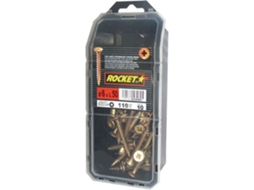 Parafuso Rocket Modelo Vynex 6x50 Mm Aço Dicromado Cabeça Escareada Pozi