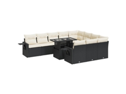 Garden Sofa Set, Garden Sofa Sets Vidaxl Preto Rattan / Vime (n/a)