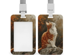 Clipe Crachá, Porta-cartões com estampa elegante e cordão, porta-identificação Crachá, para mesas