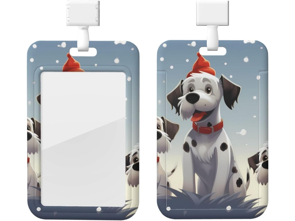 Suporte Crachá Cães, Protetor Vertical Crachá Com Cordão, Camada Plástica Impermeável, Crachá Estojo