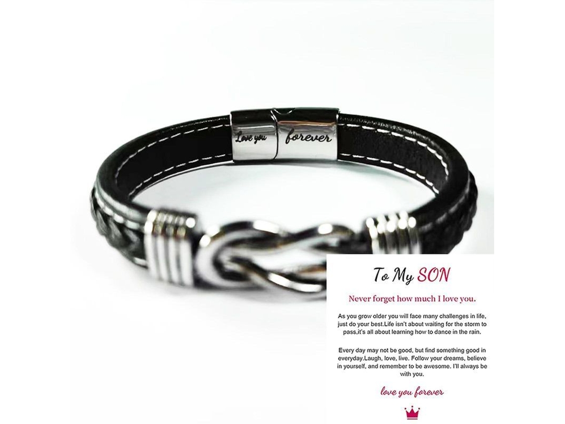 2026 pulseira para Filho/neto, Pulseira Masculina, Presente Inspirador de Aniversário para Homens