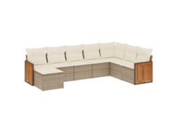 Garden Sofa Set, Garden Sofa Sets Vidaxl Bege Rattan / Vime (n/a)