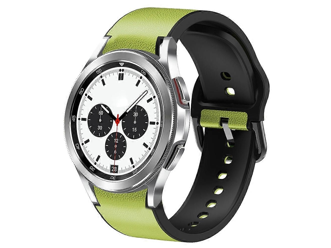 Pulseira De Couro Adesivo De Silicone Para Samsung Galaxy Watch 4 Classic 42mm