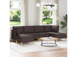 Vidaxl Conjunto De Sofá Modular Com Armazenamento 6 Unid. Tecido
