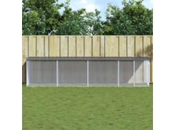 Vidaxl Galinheiro Com Teto 403x98x90 Cm Aço Galvanizado Antracite