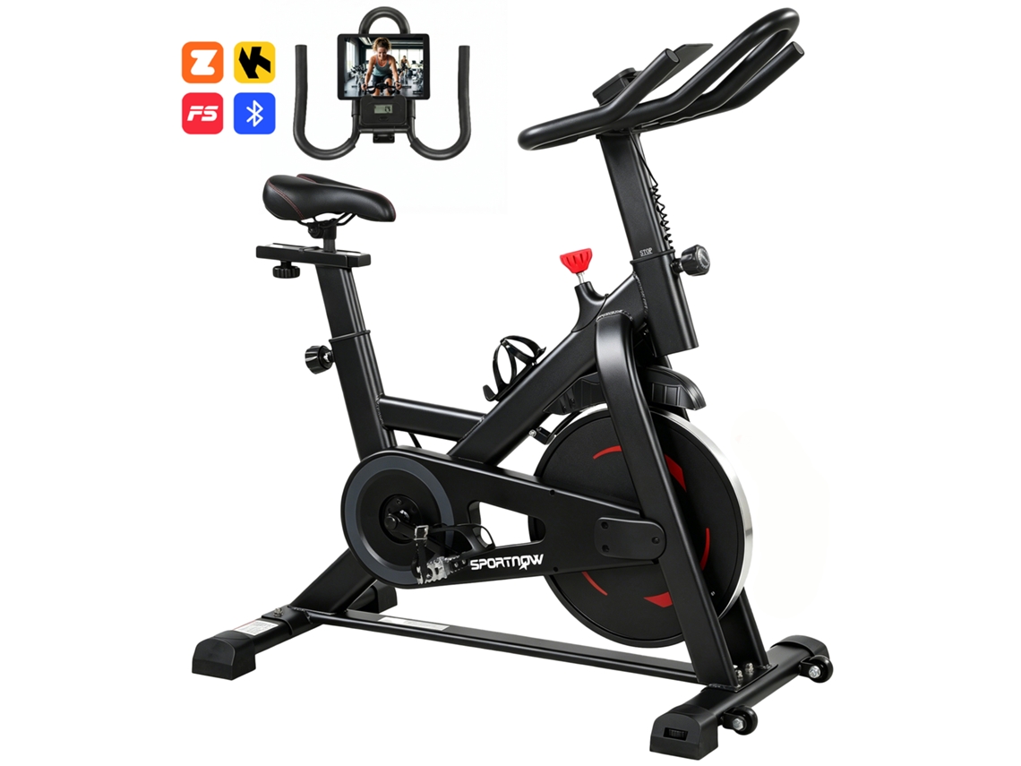 Bicicleta Ergométrica Com Altura Ajustável, Aplicativo Integrado, Resistência Magnética, Monitor Lcd Guidão E Suporte Para Celular.
