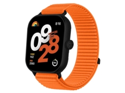 Bracelete para Xiaomi Band 9 Pro / 8 Pro Nylon Trançado Fecho de Velcro Laranja XIAOMOYU
