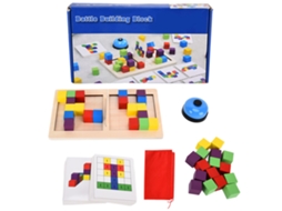Primerox brinquedos de Blocos de Madeira para Educação Infantil Jigsaw Puzzle com 36 Cartões e Blocos